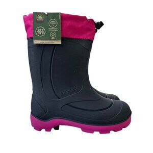 Kamik Snobuster 1 Navy Magenta WP Insulated Rain Boots Youth Girl's Size 12 K